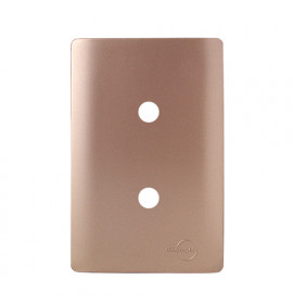 Placa p/ 2 Furos 4x2 - Novara Ouro Rose